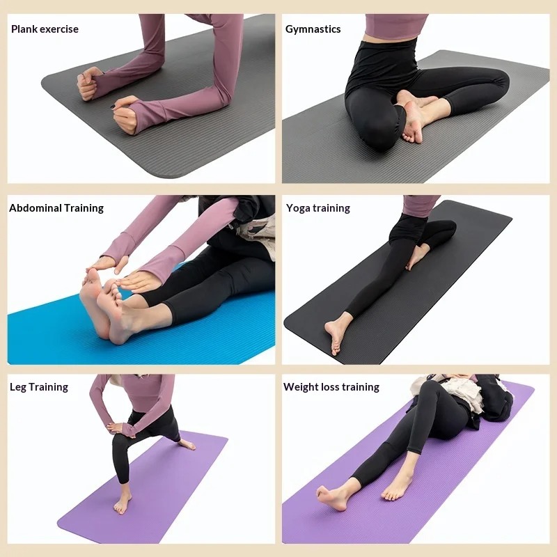 Home Pilates Yoga - Bardzo Gruba Antypoślizgowa Mata do Jogi