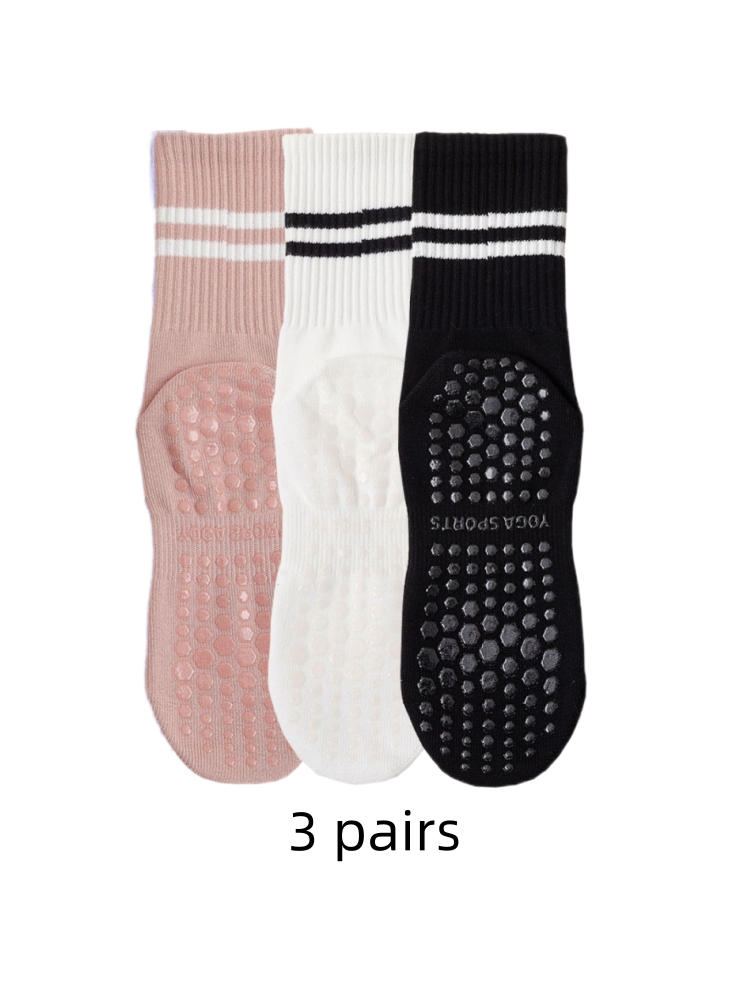 Medias Para Pilates Y Yoga - 3 pary skarpet do jogi, skarpetki