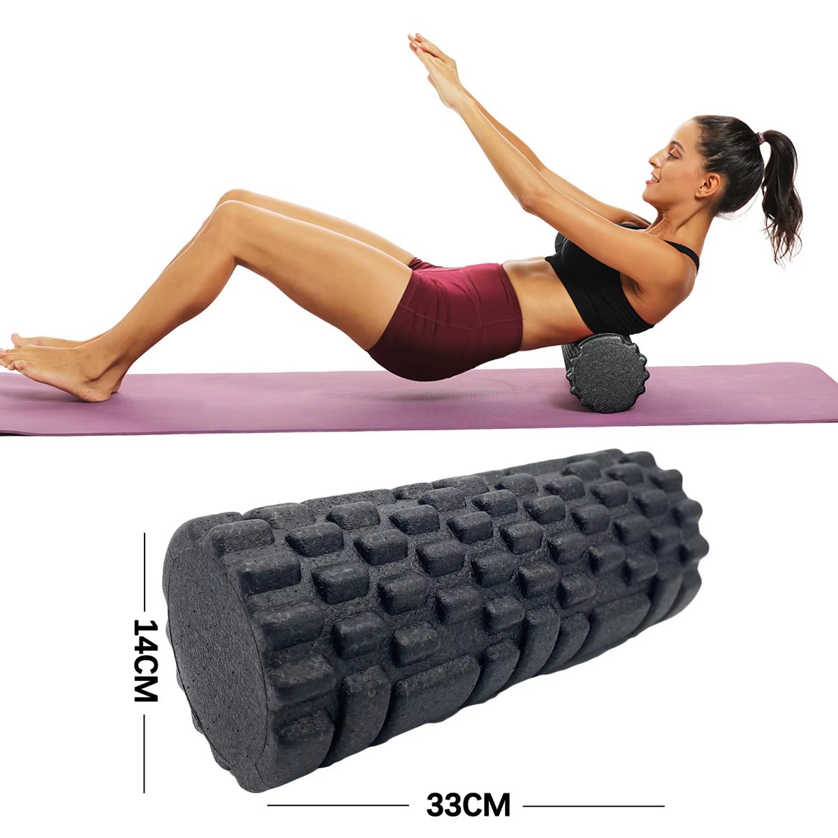 Home Pilates Yoga - 30/33cm Fitness wałek piankowy wałek do