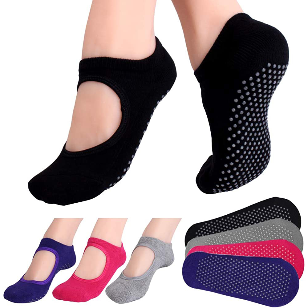 Medias Para Pilates Y Yoga - Bez pleców antypoślizgowe Fitness Pilates skarpetki