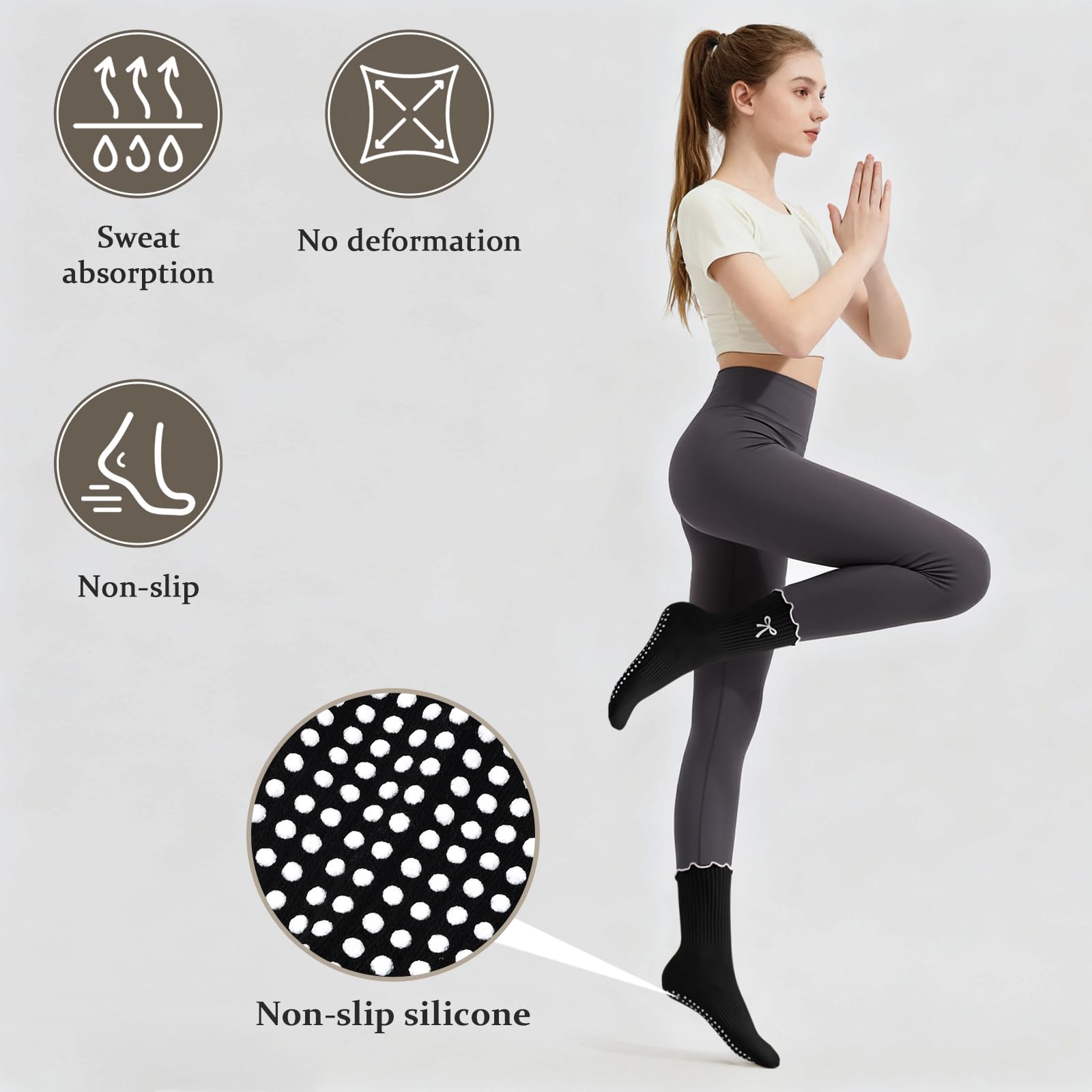 1 para antypoślizgowych skarpe – Medias Para Pilates Y Yoga recenzja i cena