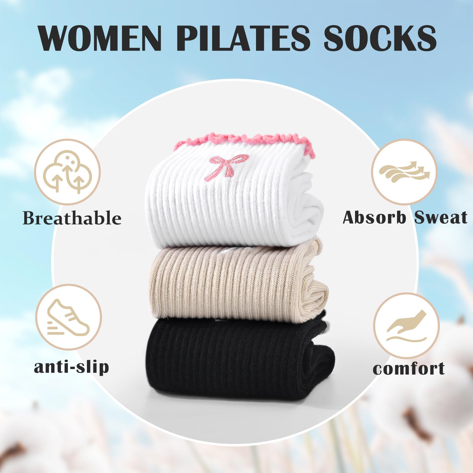 1 para antypoślizgowych skarpe – Medias Para Pilates Y Yoga recenzja i cena