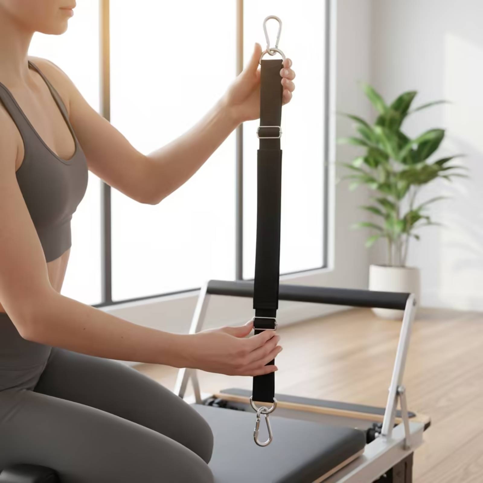 Regulowany pasek z haczykami,  – Pilates & Yoga Elastic Band recenzja i cena